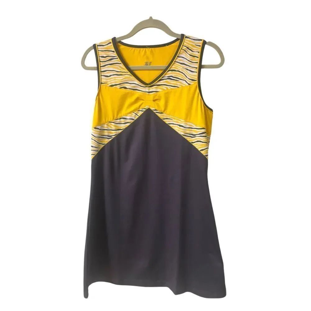 Tail active wear dress yellow & gray sz medium